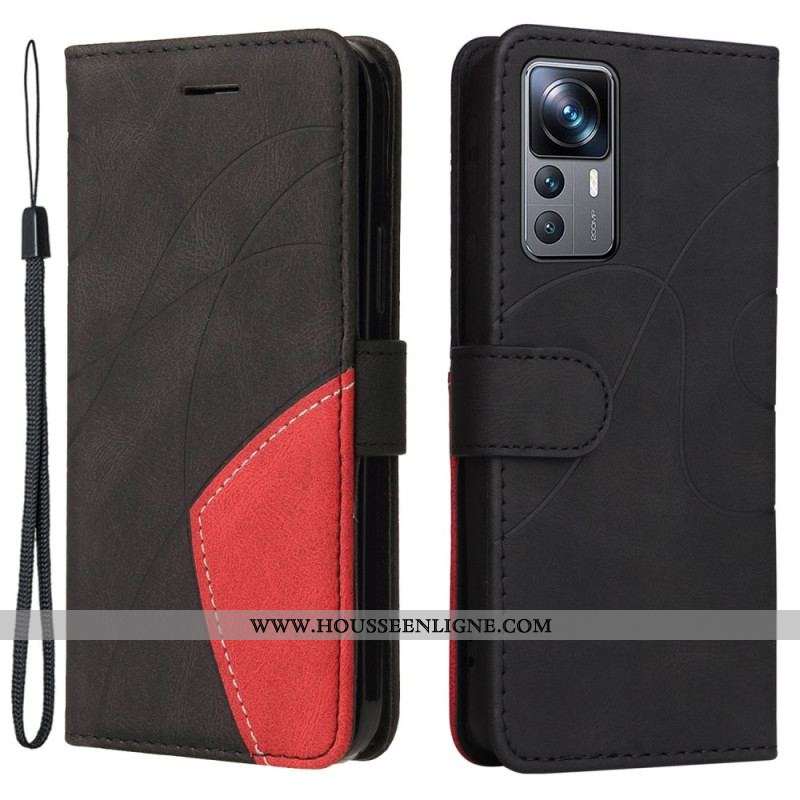 Housse Xiaomi 12T / 12T Pro Bicolore à Lanière