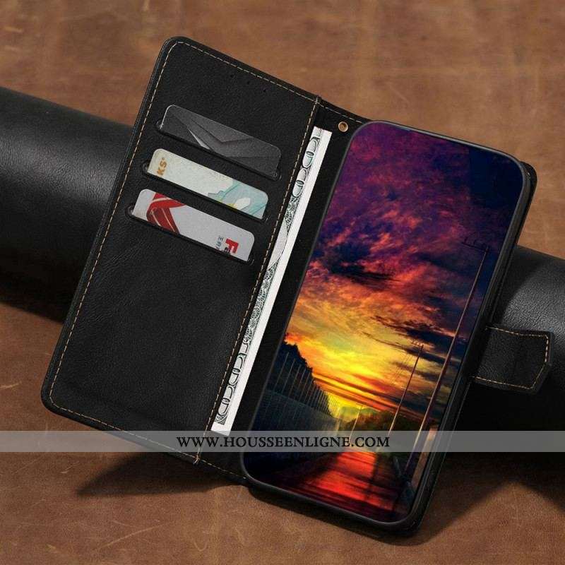 Housse Xiaomi 12T / 12T Pro Effet Cuir Couture