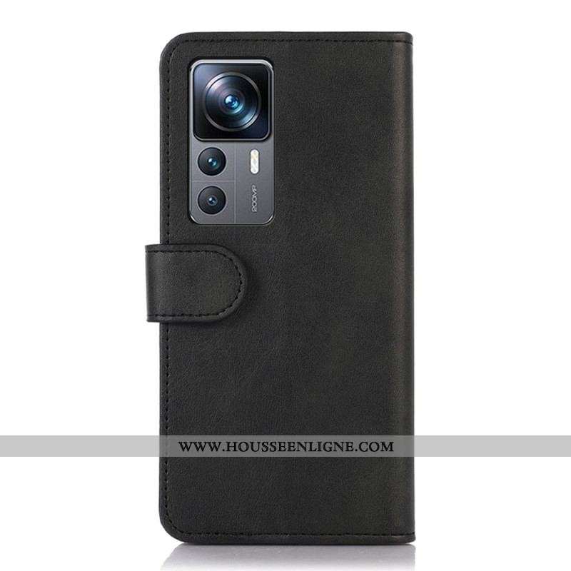 Housse Xiaomi 12T / 12T Pro Effet Cuir Sobriété