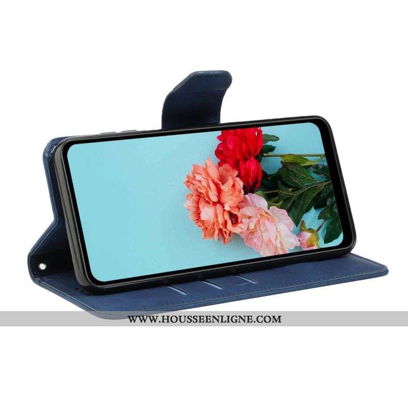 Housse Xiaomi 12T / 12T Pro Effet Cuir Uni à Lanière
