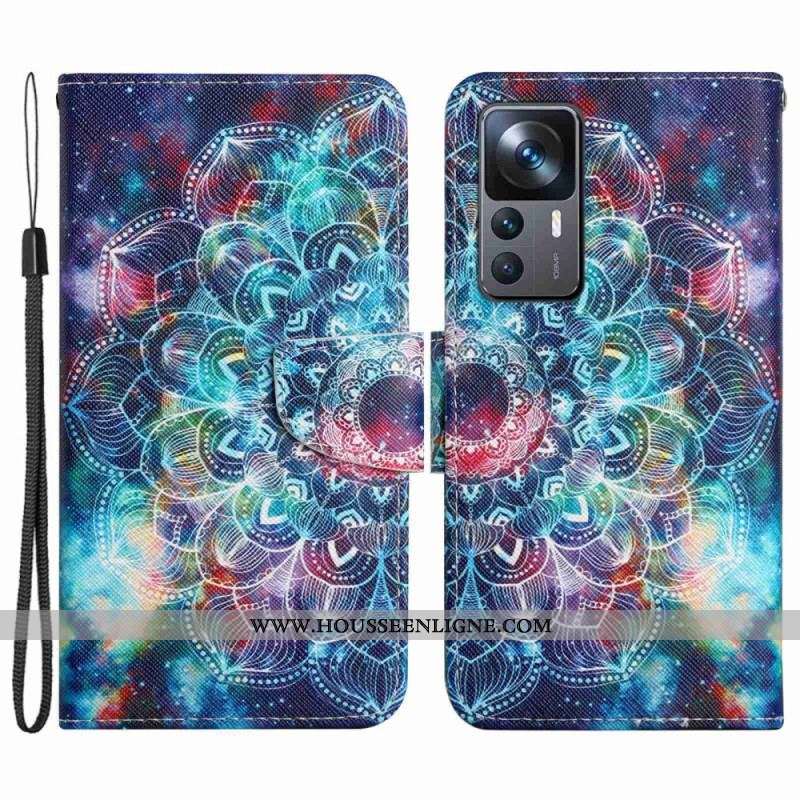 Housse Xiaomi 12T / 12T Pro Flashy Mandala à Lanière
