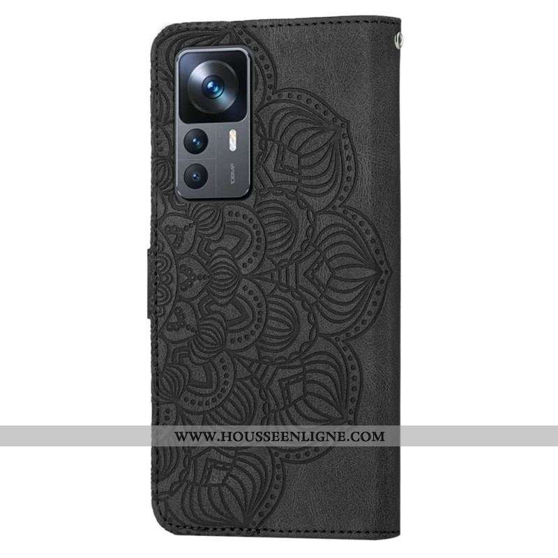 Housse Xiaomi 12T / 12T Pro Mandala Baroque à Lanière