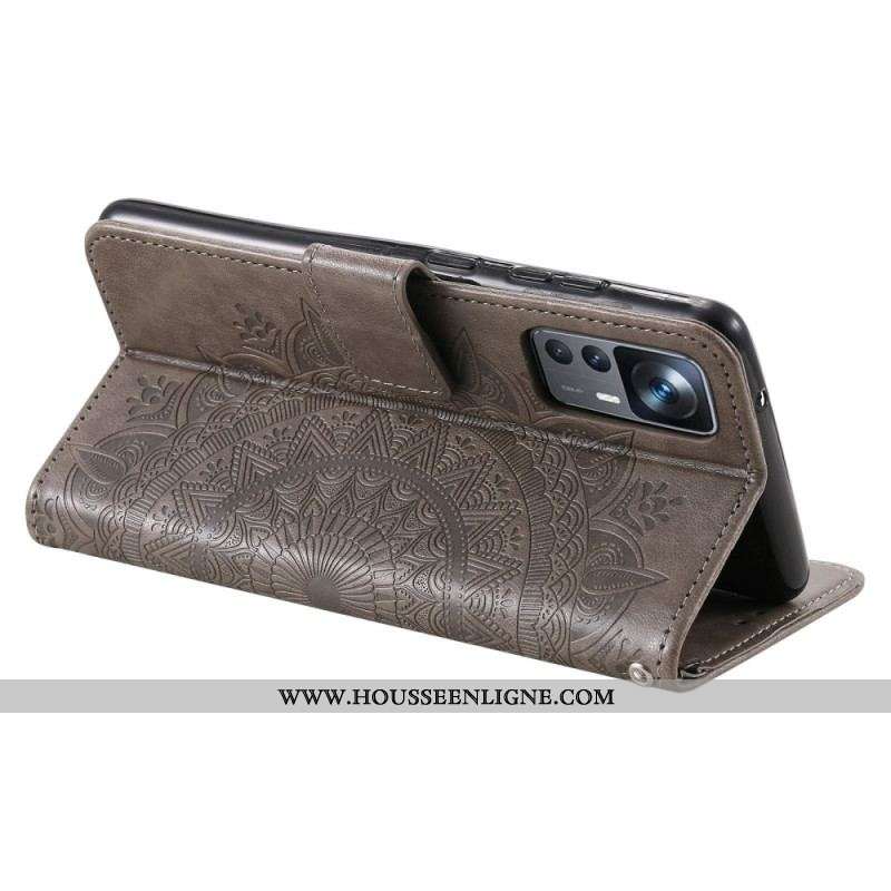 Housse Xiaomi 12T / 12T Pro Mandala Soleil avec Lanière