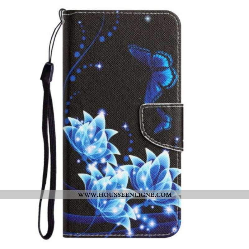 Housse Xiaomi 12T / 12T Pro Papillon de Nuit à Lanière