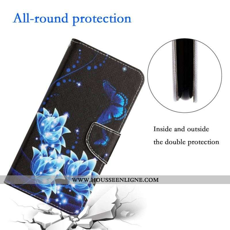 Housse Xiaomi 12T / 12T Pro Papillon de Nuit à Lanière