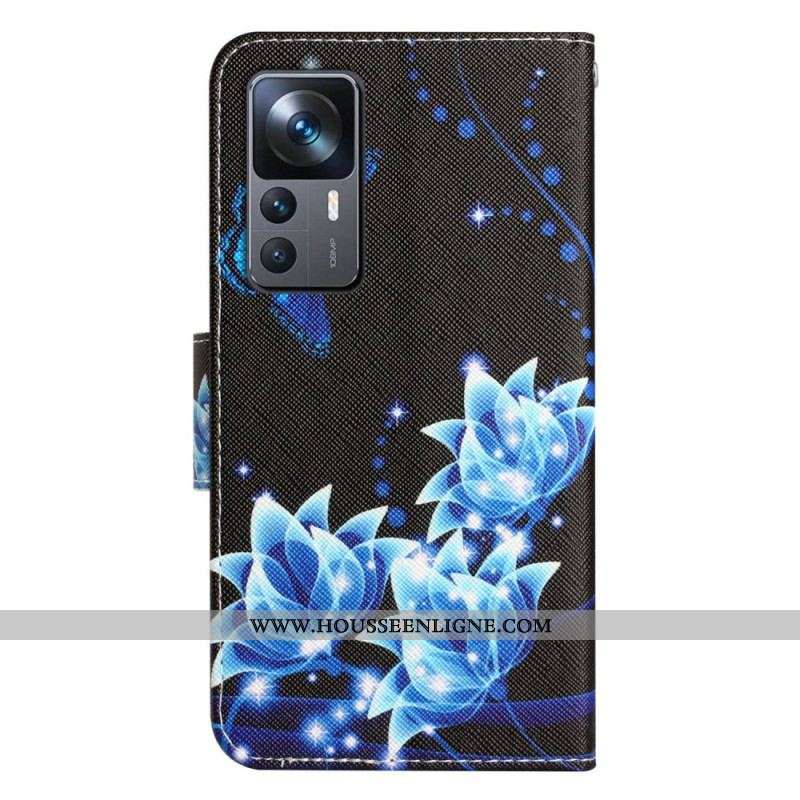 Housse Xiaomi 12T / 12T Pro Papillon de Nuit à Lanière