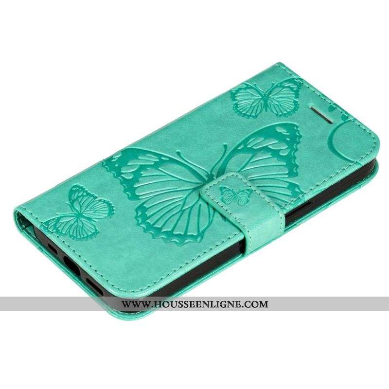Housse Xiaomi 12T / 12T Pro Papillons Géants à Lanière