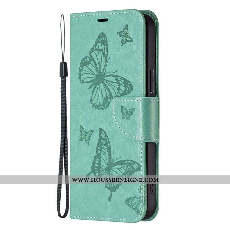 Housse Xiaomi 12T / 12T Pro Papillons à Lanière