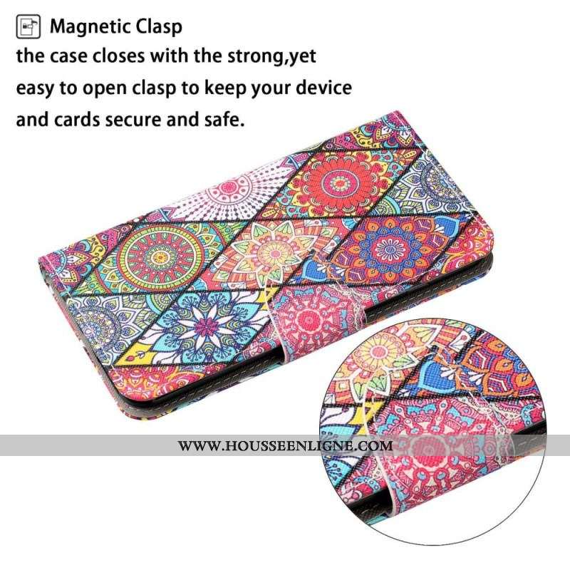 Housse Xiaomi 12T / 12T Pro Patchwork avec Lanière