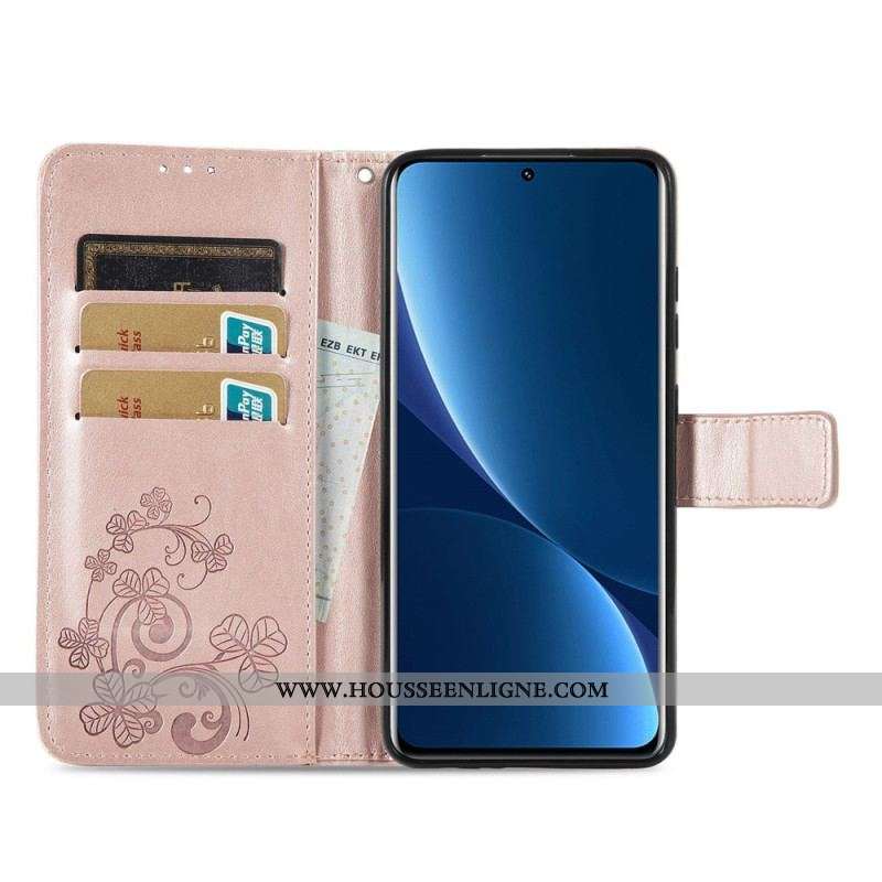 Housse Xiaomi 12T / 12T Pro Petites Fleurs à Lanière
