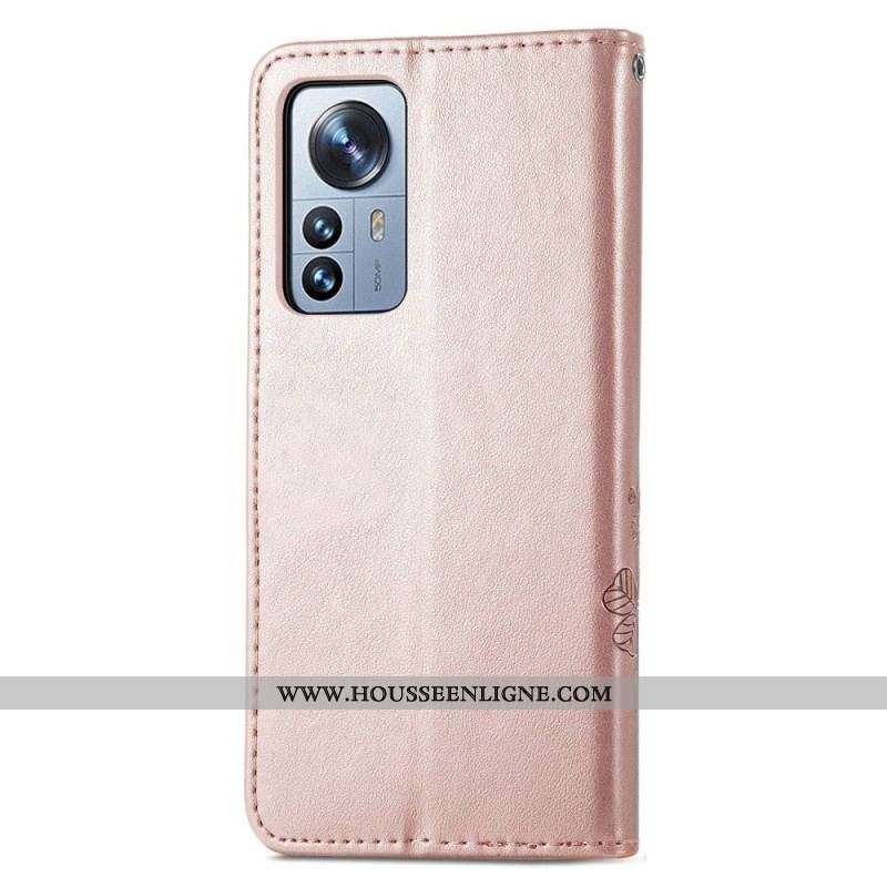 Housse Xiaomi 12T / 12T Pro Petites Fleurs à Lanière