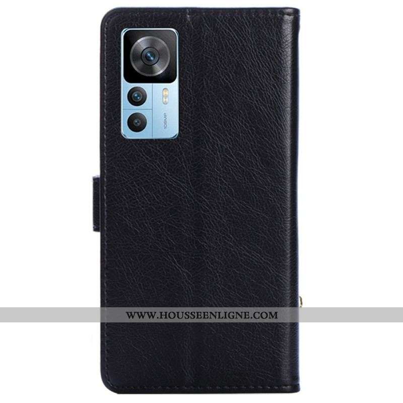 Housse Xiaomi 12T / 12T Pro Porte-Monnaie Frontal et Lanière