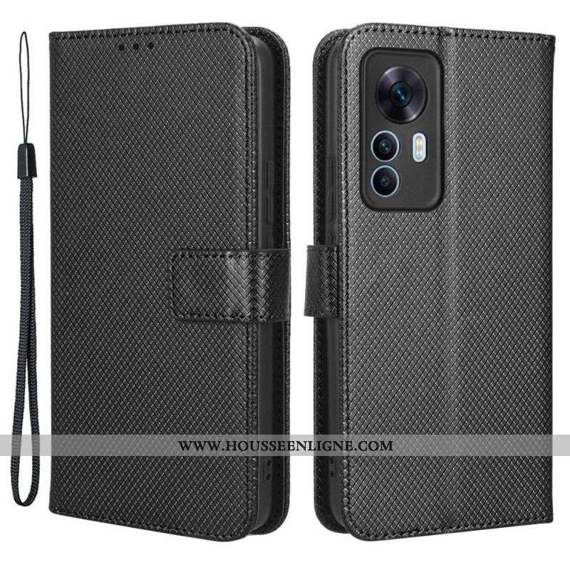 Housse Xiaomi 12T / 12T Pro Simili Cuir à Lanière