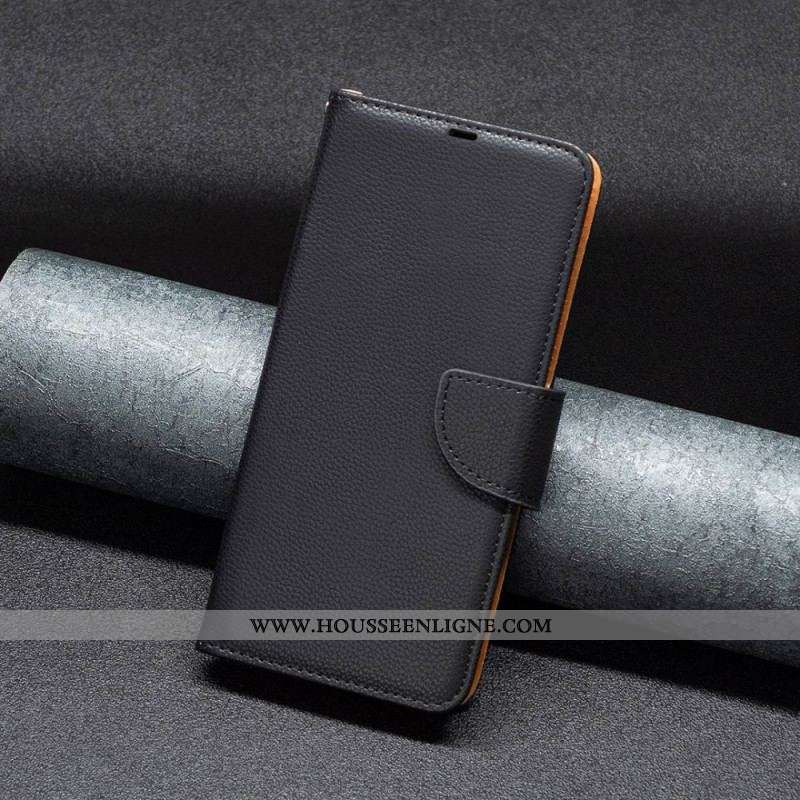 Housse Xiaomi 12T / 12T Pro Style Cuir Litchi à Lanière