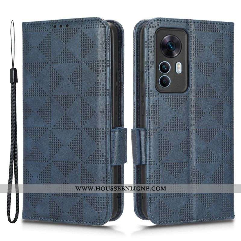 Housse Xiaomi 12T / 12T Pro Triangles Style Rétro