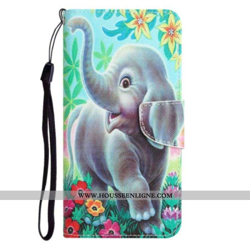 Housse Xiaomi 12T / 12T Pro Éléphant Don't Touch Me à Lanière
