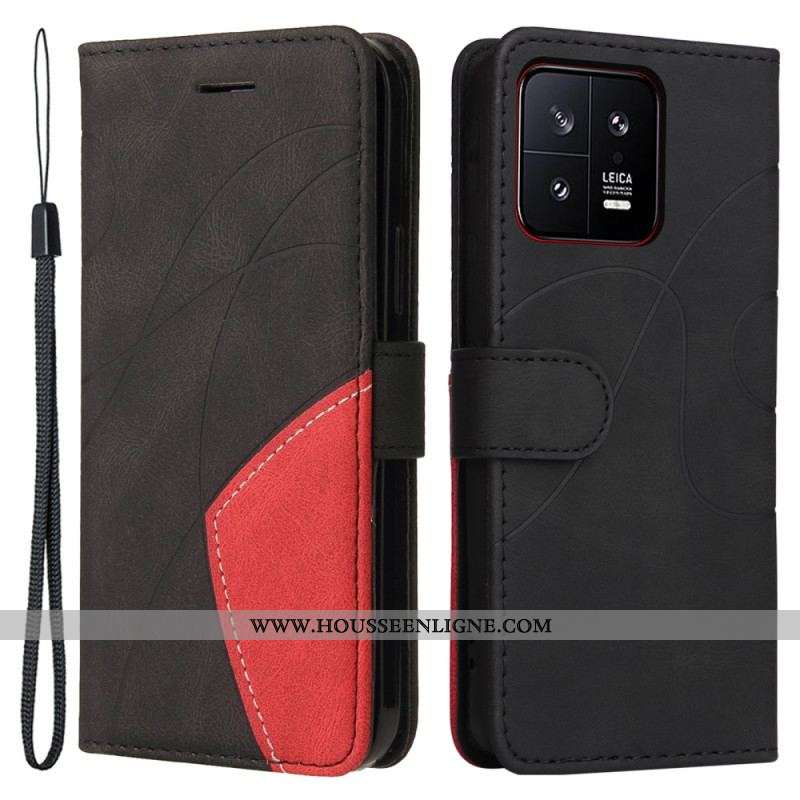 Housse Xiaomi 13 Bicolore à Lanière