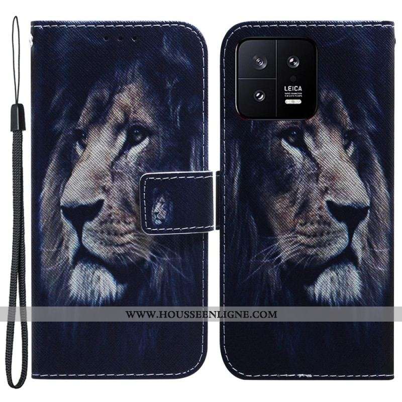 Housse Xiaomi 13 Dreaming Lion à Lanière