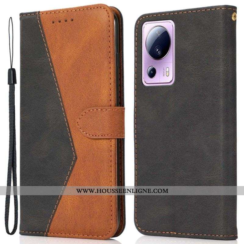 Housse Xiaomi 13 Lite Bicolore à Lanière