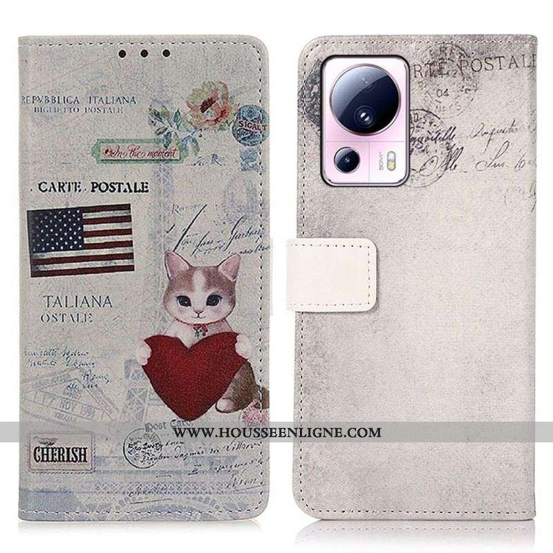 Housse Xiaomi 13 Lite Chat Voyageur