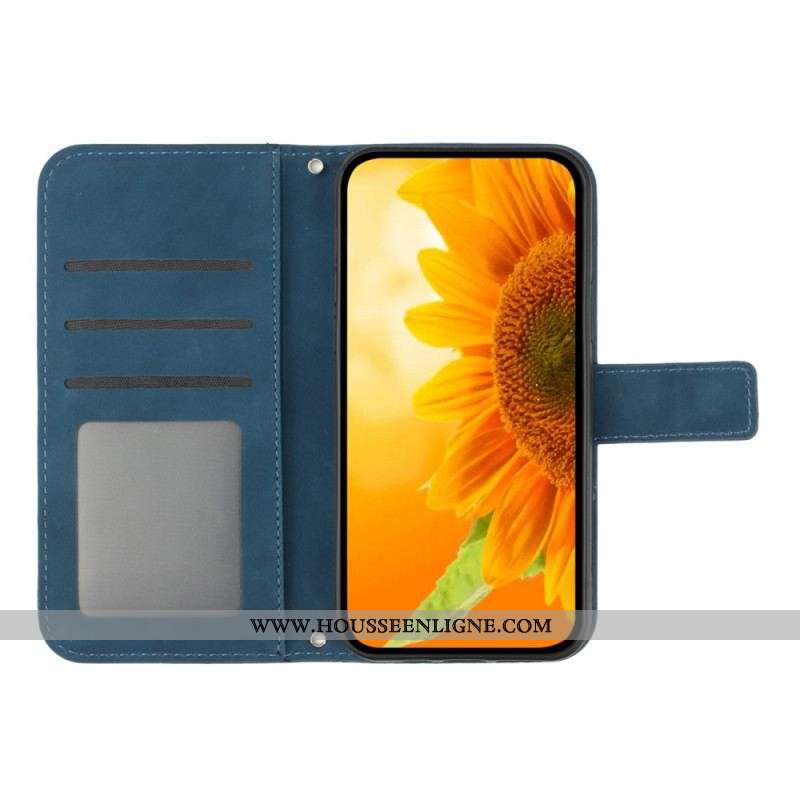 Housse Xiaomi 13 Lite Fleur avec Bandoulière