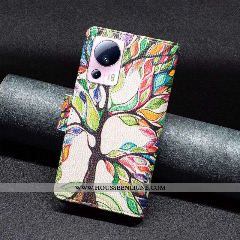 Housse Xiaomi 13 Lite Portefeuille Arbre