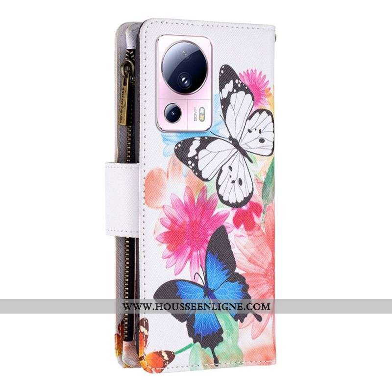 Housse Xiaomi 13 Lite Portefeuille Papillons