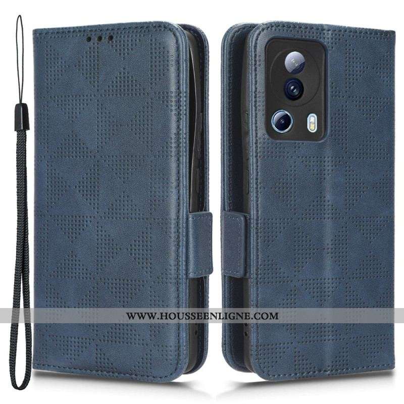 Housse Xiaomi 13 Lite Triangles avec Lanière
