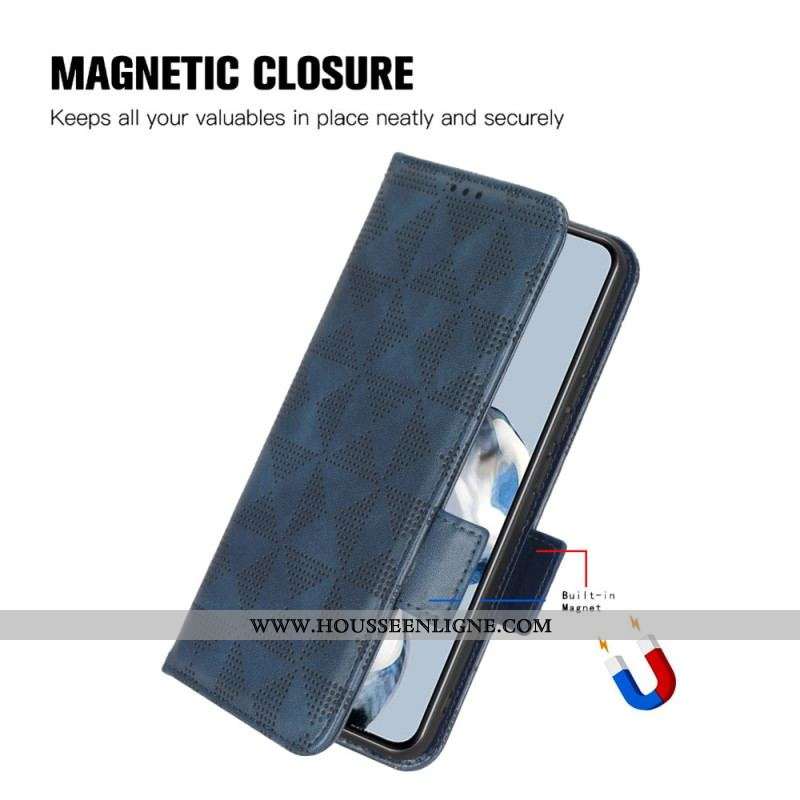 Housse Xiaomi 13 Lite Triangles avec Lanière