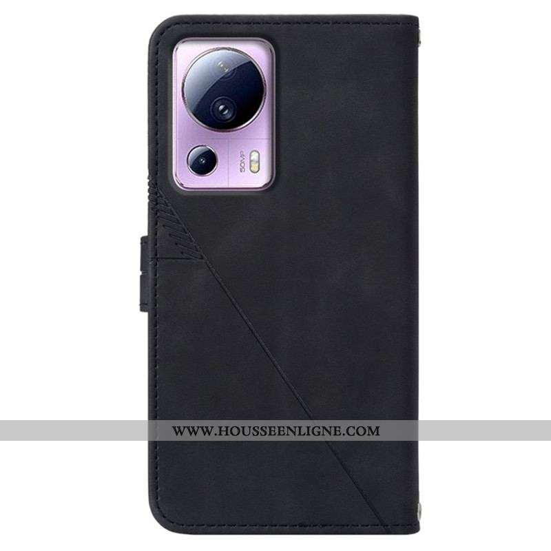 Housse Xiaomi 13 Lite Triangles à Lanière