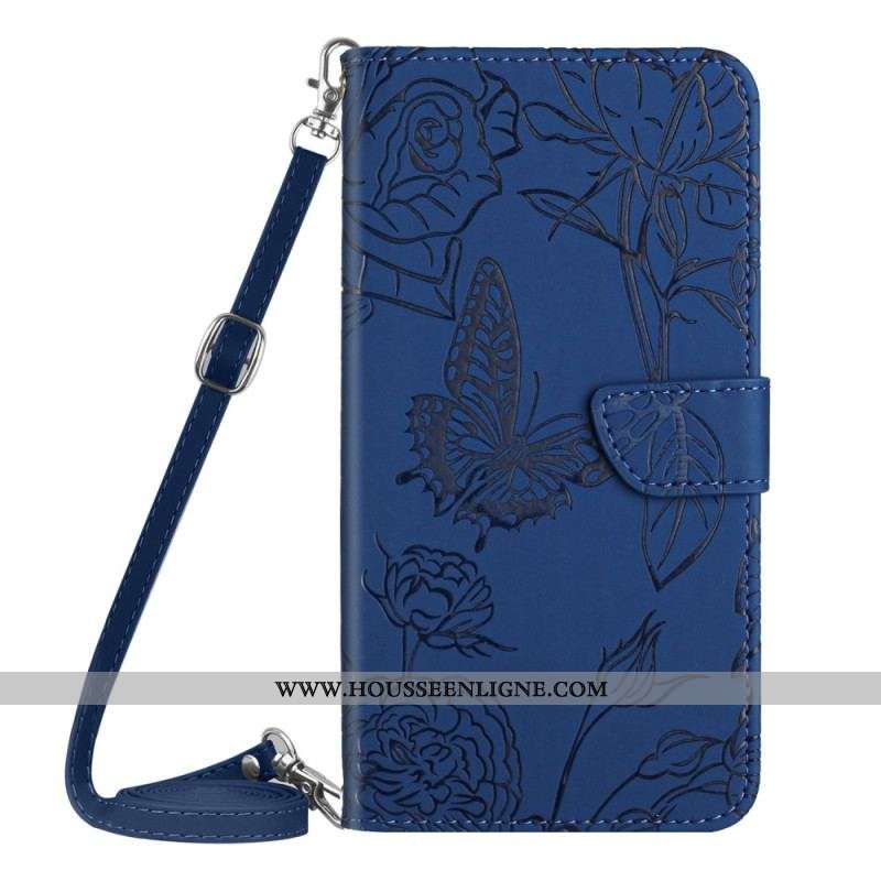 Housse Xiaomi 13 Papillons et Bandoulière