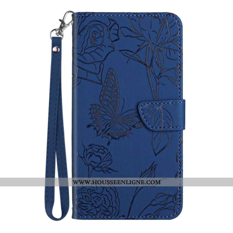 Housse Xiaomi 13 Papillons et Lanière