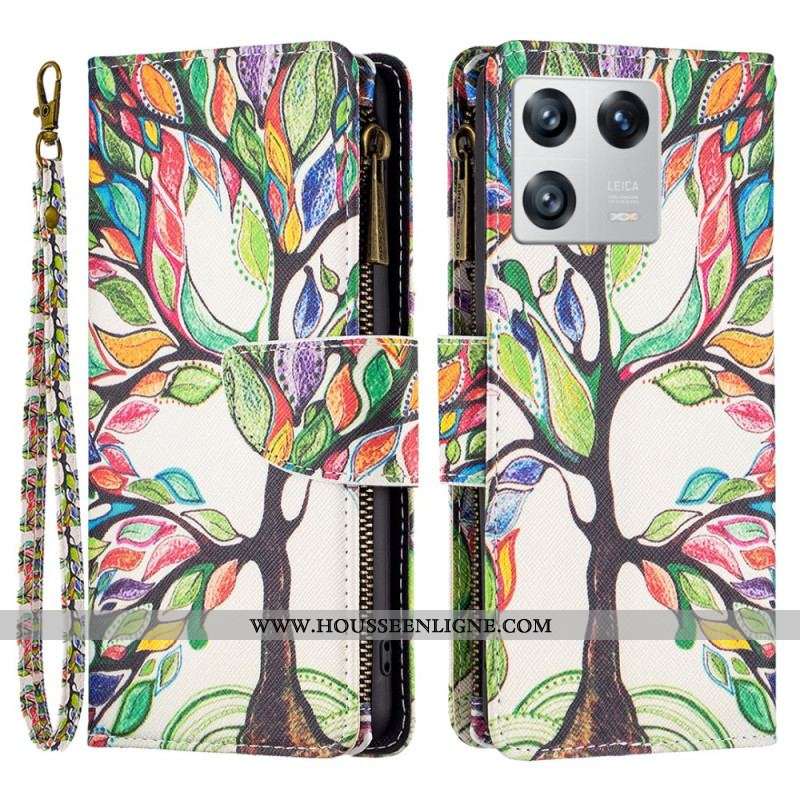 Housse Xiaomi 13 Poche Zippée Arbre