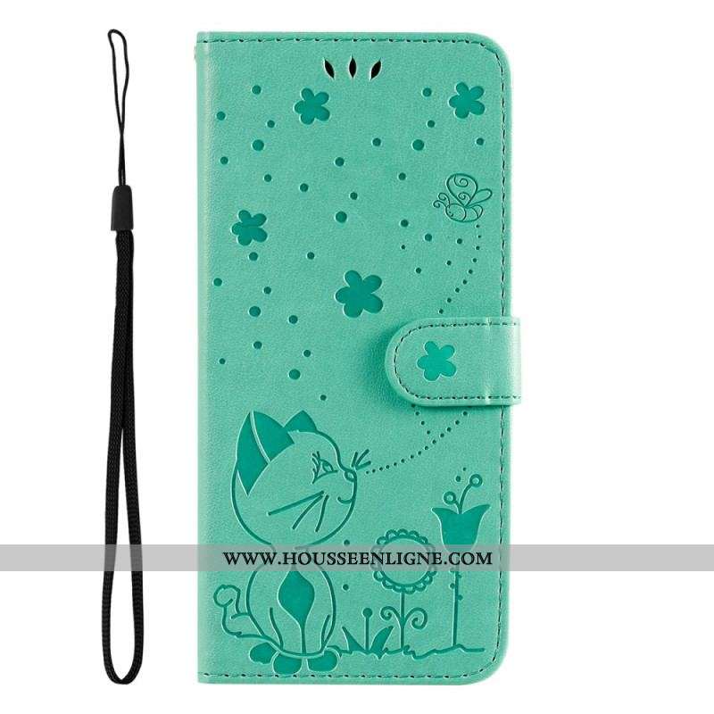 Housse Xiaomi 13 Pro Chat et Abeille à Lanière