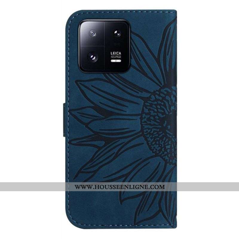 Housse Xiaomi 13 Pro Fleur avec Bandoulière