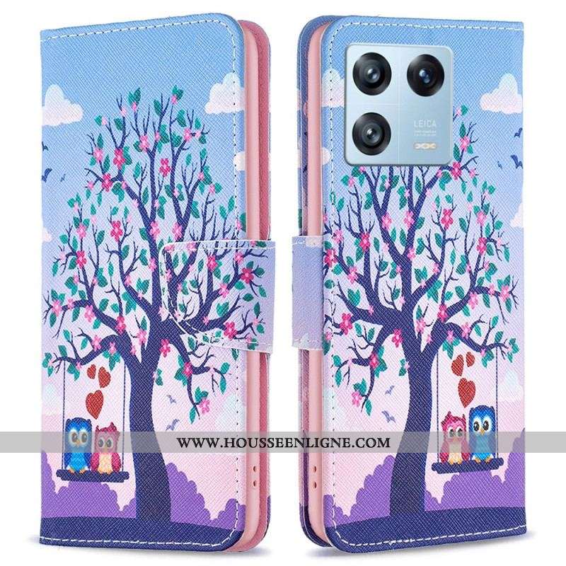 Housse Xiaomi 13 Pro Hiboux sur la Balançoire