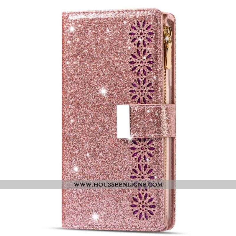 Housse Xiaomi 13 Pro Paillettes Portefeuille Zip