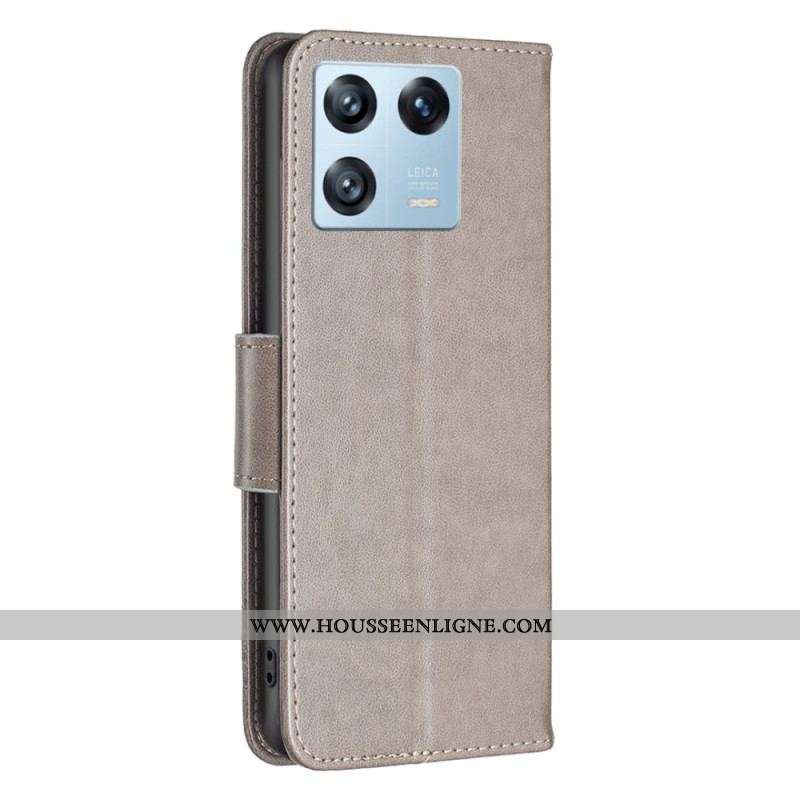 Housse Xiaomi 13 Pro Papillons Imprimés à Lanière