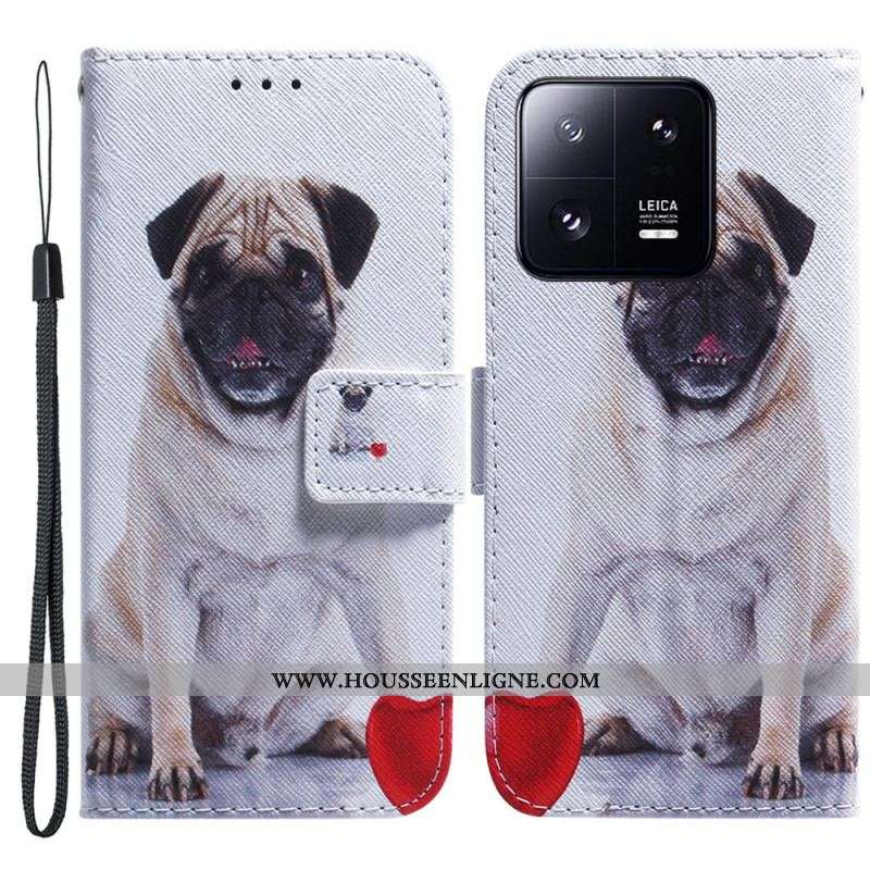 Housse Xiaomi 13 Pro Pug Dog à Lanière