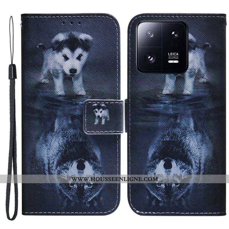 Housse Xiaomi 13 Pro Rêve de Chiot à Lanière