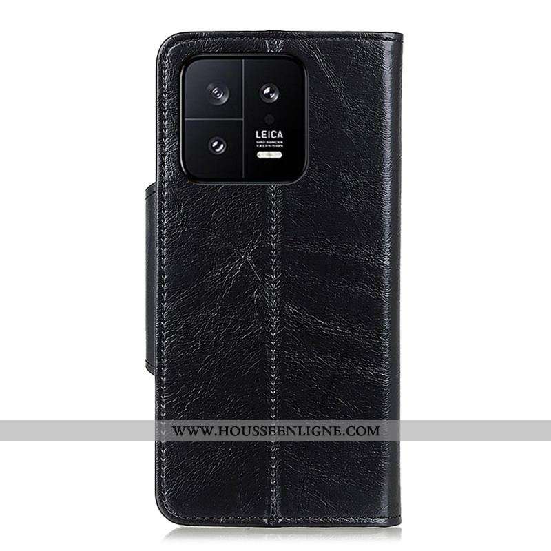 Housse Xiaomi 13 Pro Simili Cuir Verni Bouton KHAZNEH