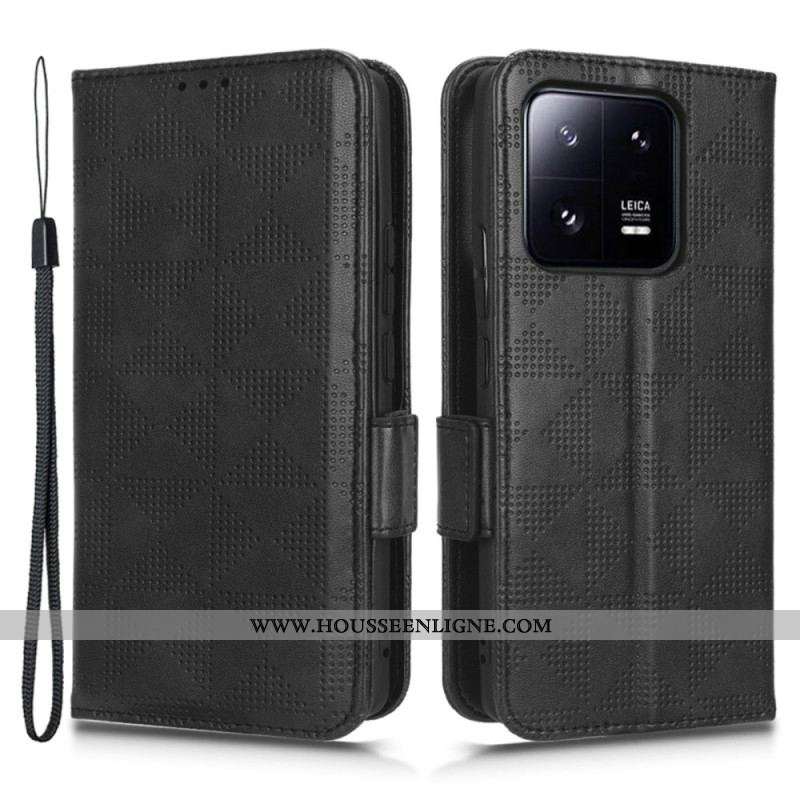 Housse Xiaomi 13 Pro Triangles avec Lanière
