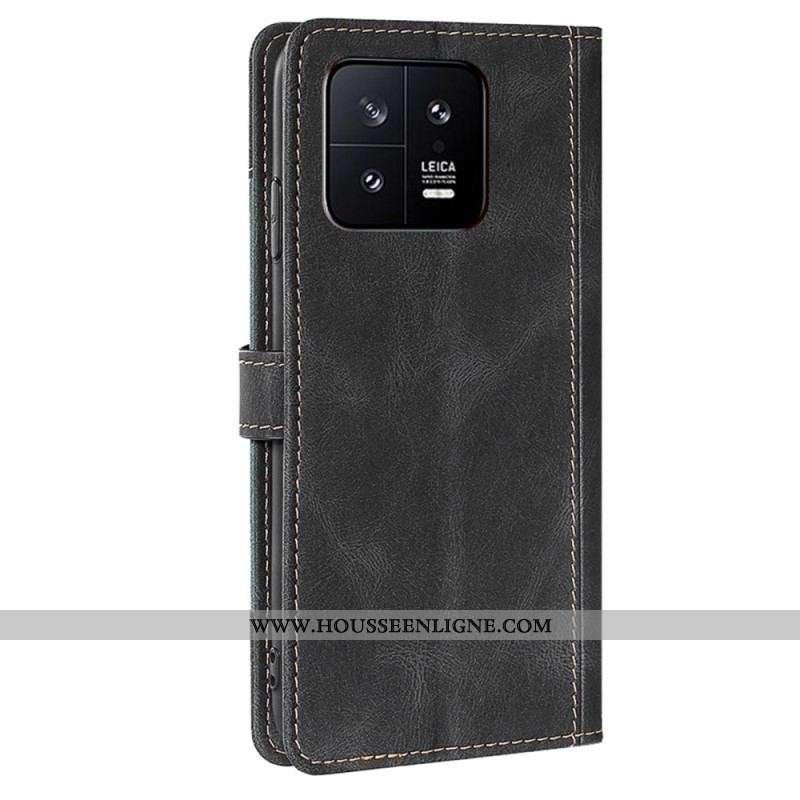 Housse Xiaomi 13 Simili Cuir Bicolore Stylish