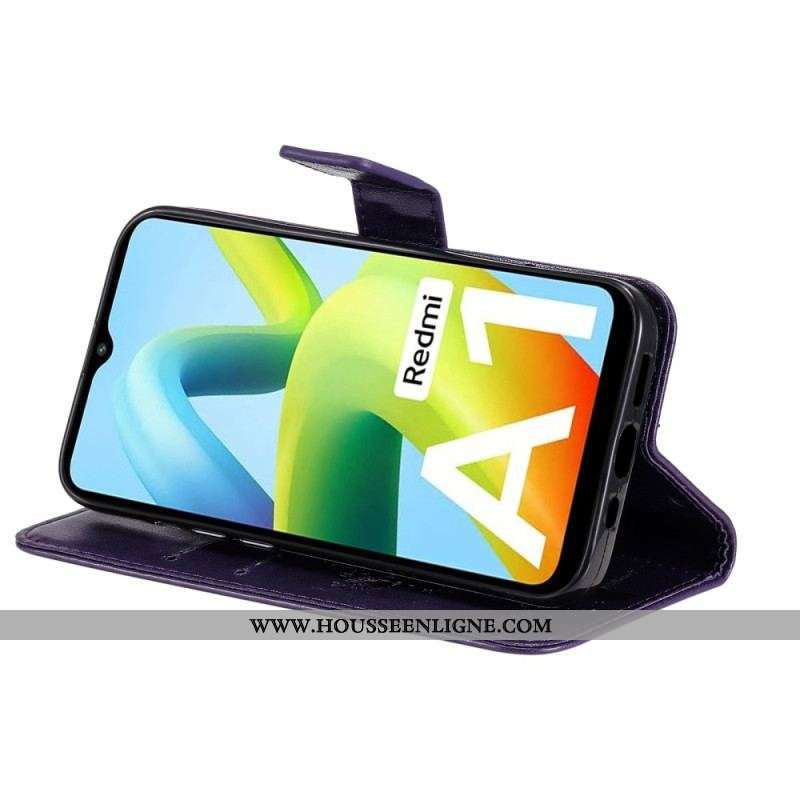 Housse Xiaomi Redmi A1 Arbre et Chat à Lanière