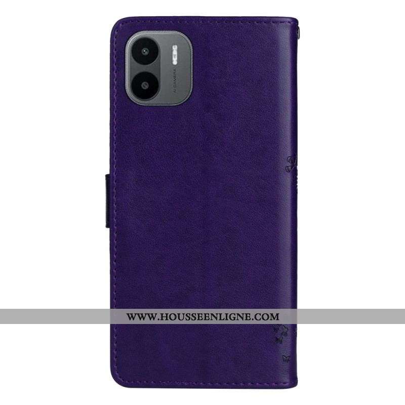 Housse Xiaomi Redmi A1 Arbre et Chat à Lanière
