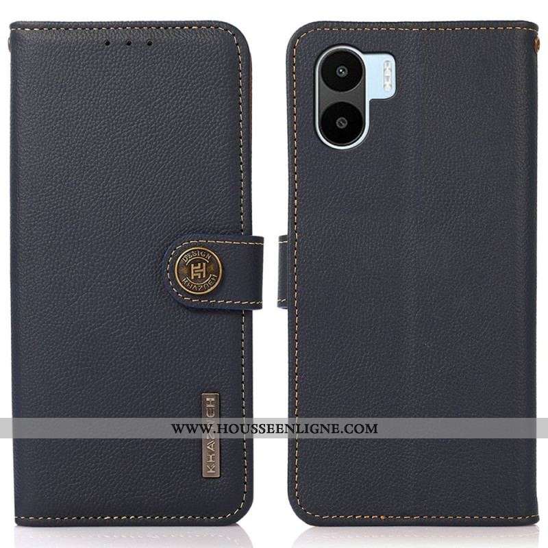 Housse Xiaomi Redmi A1 Cuir Véritable KHAZNEH RFID
