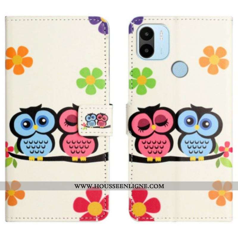 Housse Xiaomi Redmi A1 Hiboux et Fleurs