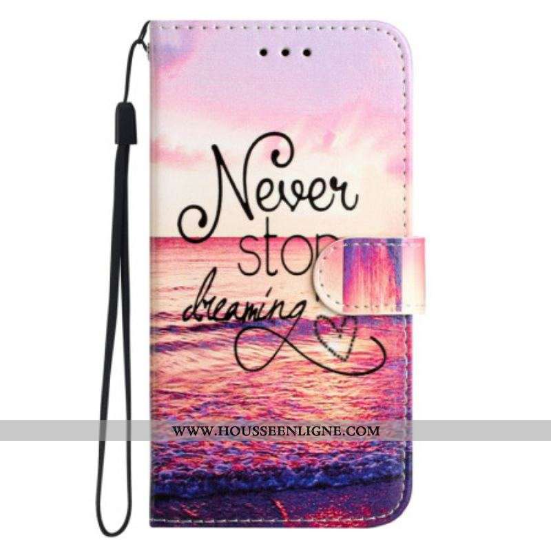 Housse Xiaomi Redmi A1 Never Stop Dreaming à Lanière