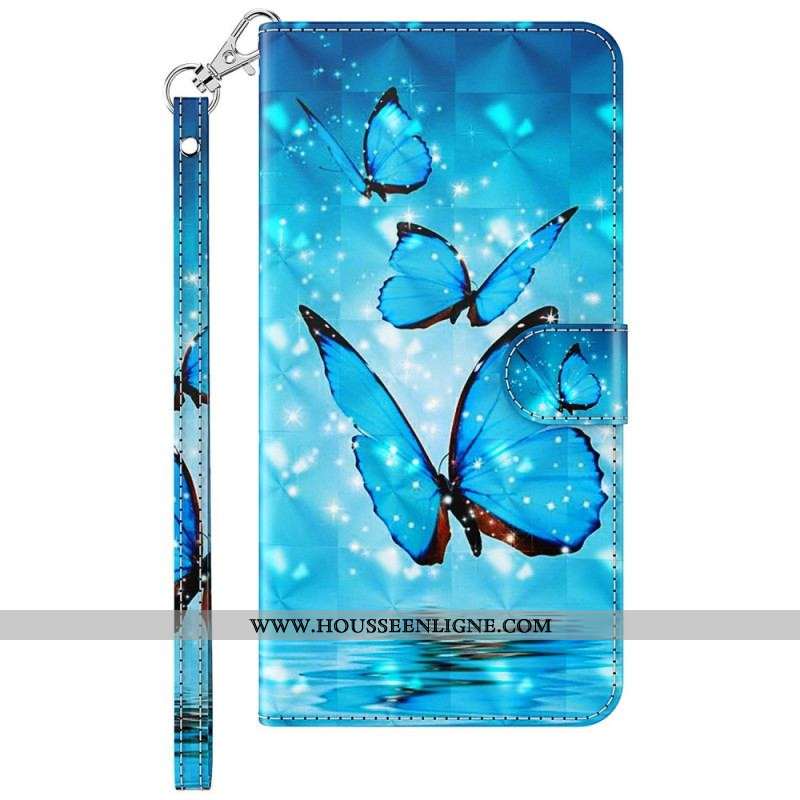 Housse Xiaomi Redmi A1 Papillons Bleus Volants