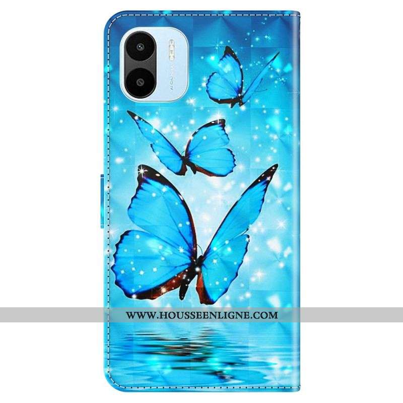 Housse Xiaomi Redmi A1 Papillons Bleus Volants